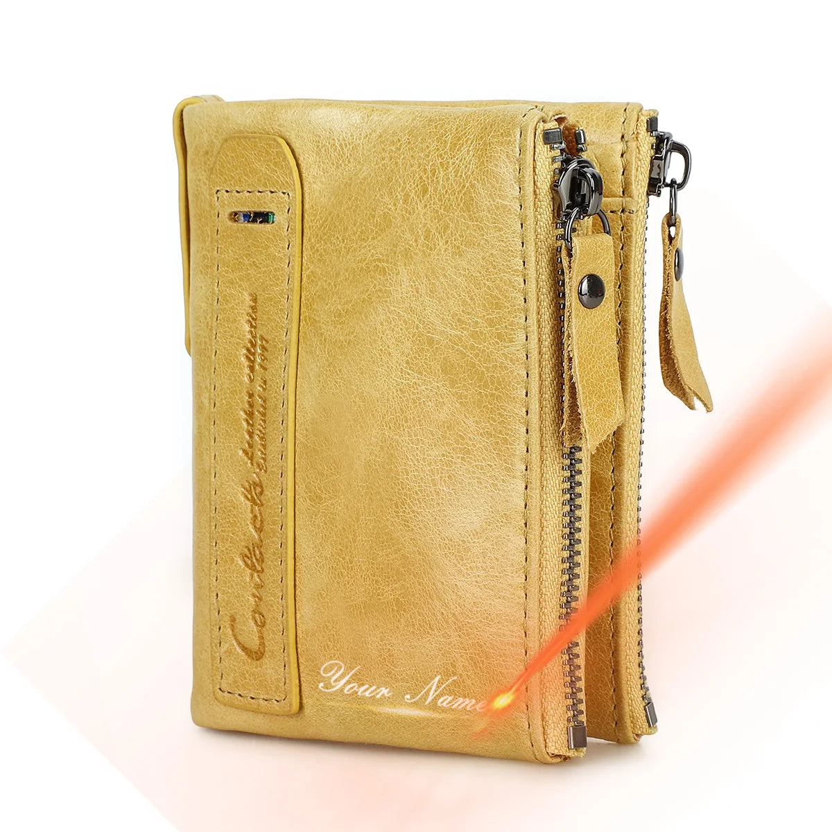Genuine Leather Short Wallets for Women Luxury Designer Coin Purse Female Money Clip Card Holder Customize Men Wallets
