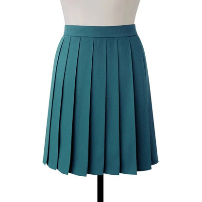 Women High Waist Pleated Midi Skirt Y2k Summer Knee-length Preppy Style Harajuku  Hot Street School Cosplay Casual Female Faldas