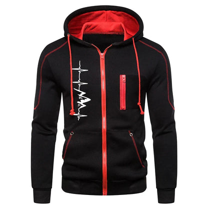 High Quality Autumn Winter Outdoors Hoodie Daily Men's Clothing Jogging Casual Sports Single Piece Zipper Jacket and Sport Pants