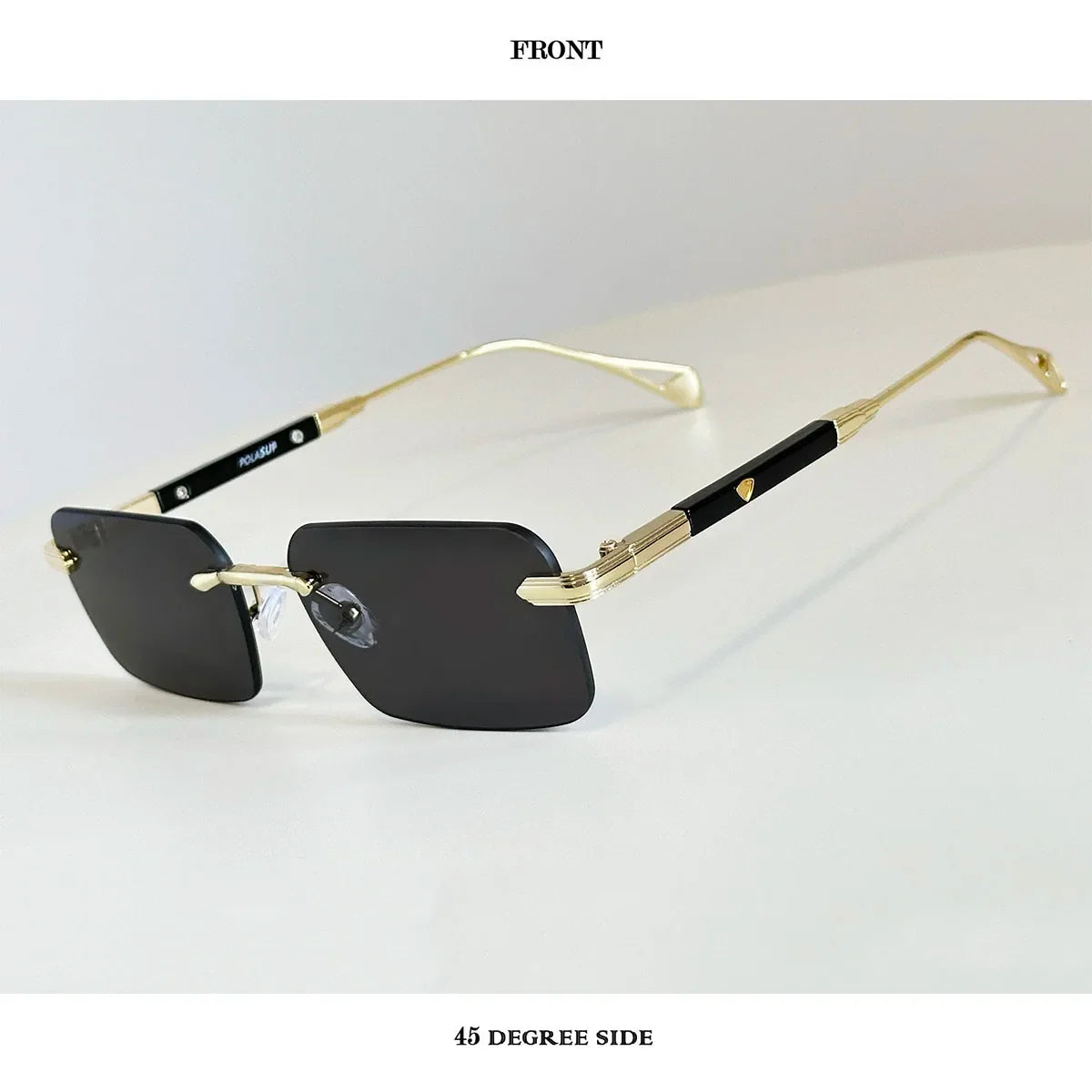 Square Sunglass Men Luxury Rimless Sunglasses Women Vintage Vacation Fashion Glasses Lunette Soleil Femme Gafas De Sol Hombre