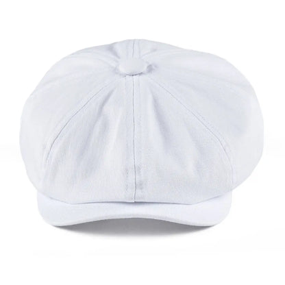 Newsboy Cap Men's Twill Cotton Eight Panel Hat Women's Baker Boy Caps Retro Big Large Hats Male Boina Green Beret