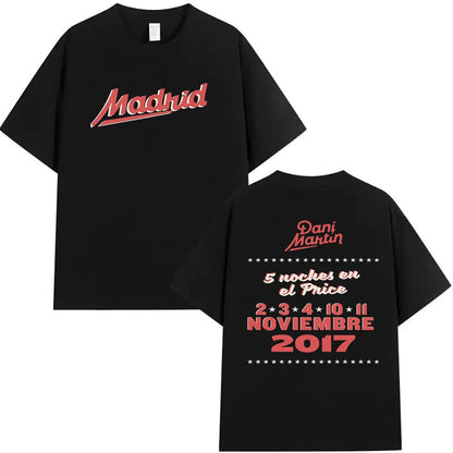 Rapper Dani Martin Tour 2025-2026 Merch T Shirts Men's Pop Music Clothing Short Sleeve T-shirt Man Hip Hop Gothic Vintage Tshirt