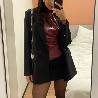 2025 Women's Blazers New Office Casual Blazer Woman Straight Outerwears Fashion Women's Tailoring Blazers for Women Coats