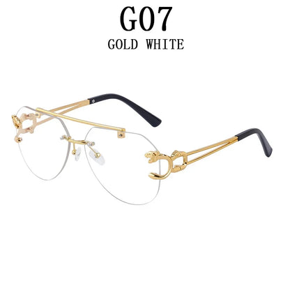 2023 Sunglasses Women Luxury Rimless Vintage Fashion Glasses Lunette Oversized Shades De Soleil Femme Gafas De Sol Mujer Lentes