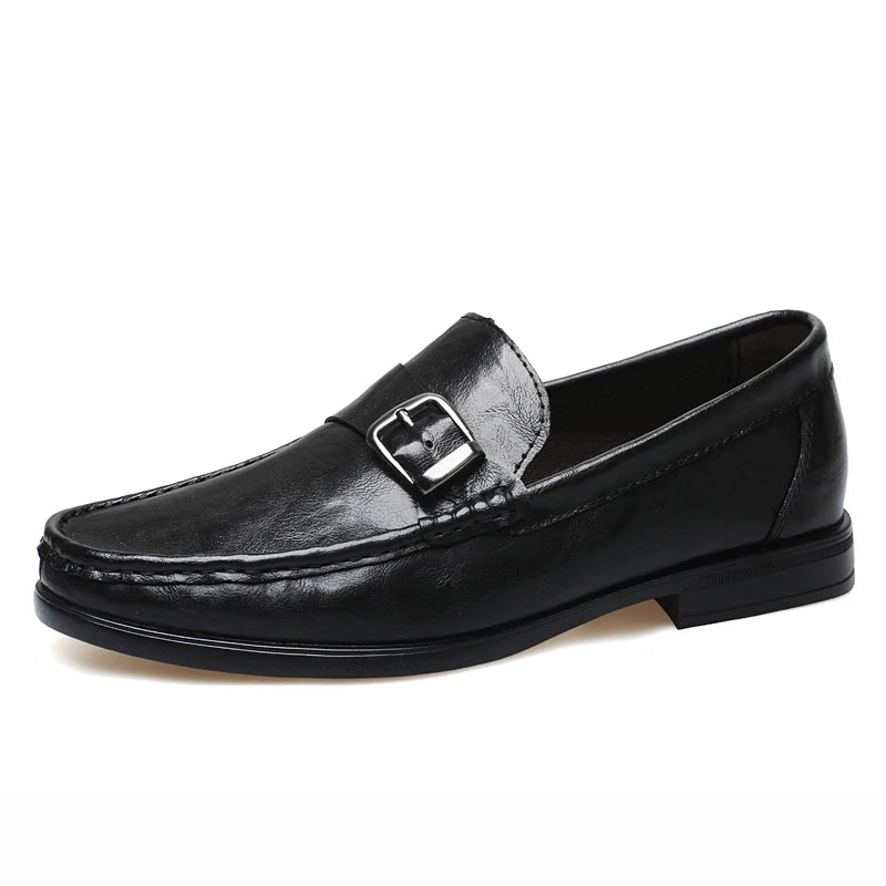 High Quality Men's Genuine Leather Loafers Handmade Casual Shoes Moccasins Slip on Walking Flats Versatile Male Business Shoes