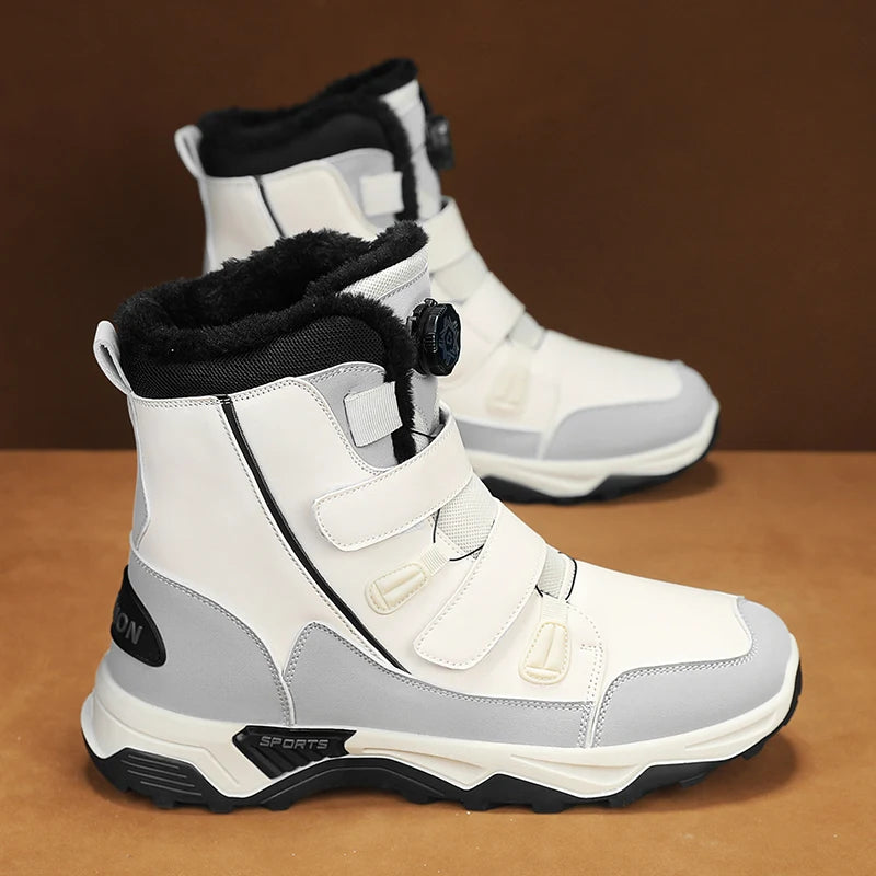 Men's Waterproof Snow Boots Midsole Warm Winter Outdoor Shoes With Slip Resistant Abrasion Resistant Outdoor Boots Men