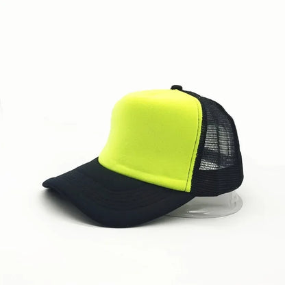 Unisex Cheaper 5 Panel Trucker Hat For Adult Summer Net Baseball Cap Men Women Sponge Mesh Adjustable Sun Hat Visor