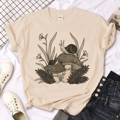 Snail t shirt women manga anime harajuku tshirt girl harajuku clothing