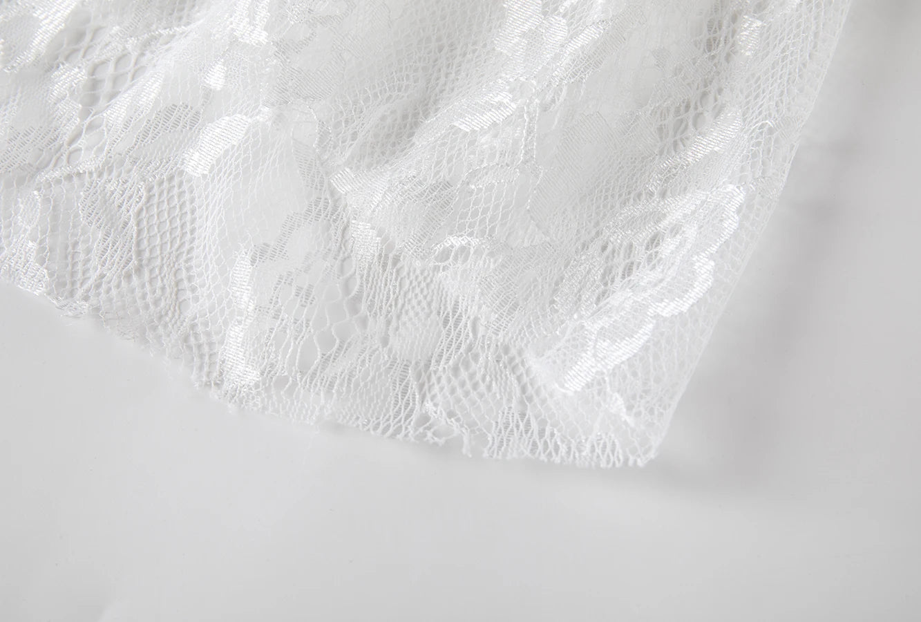 Lace Jacquard Transperant Skirt Women Summer New High Waist Sexy Casual Long Skirts 2025 Streetwear Fashion White Maxi Skirt