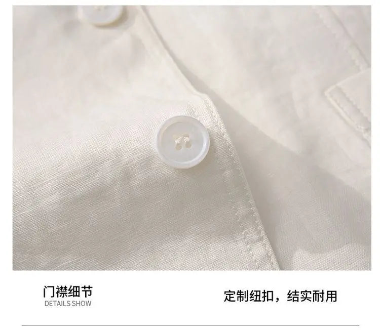 Linen Sun Protection Jacket Blazer - Men's Fashionable Business Casual Versatile and Comfortable Ice Sensation Breathable Blazer