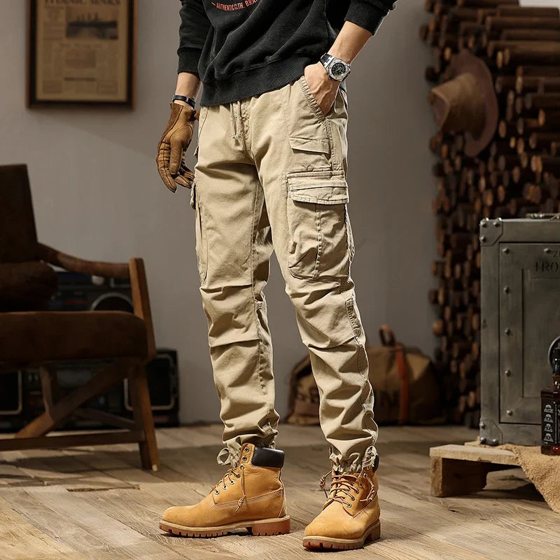 New Men Fashion Military Cargo Army Pants Slim Regualr Straight Fit Cotton Multi Color Camouflage Green Yellow Trousers BL7606