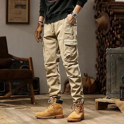 New Men Fashion Military Cargo Army Pants Slim Regualr Straight Fit Cotton Multi Color Camouflage Green Yellow Trousers BL7606