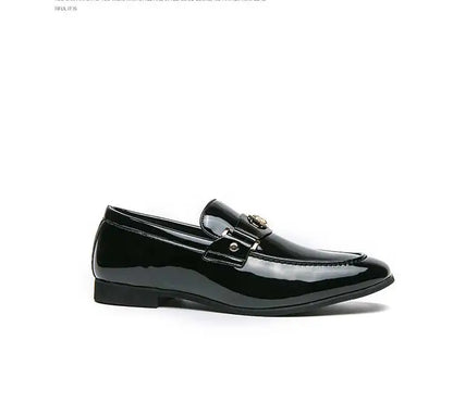 New Black Loafers Men Slip-On Round Toe Fashion Mens Dress Shoes Free Shipping Wedding Shoes for Men Size 38-47