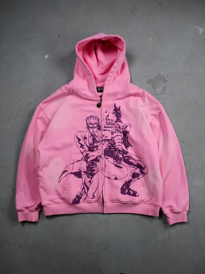 Harajuku Jojo Bizarre Adventure Zip Up Hoodies Oversized Mens Womens Zipper Hoodie Hip Hop CoupleS Y2k Street Sweatshirt