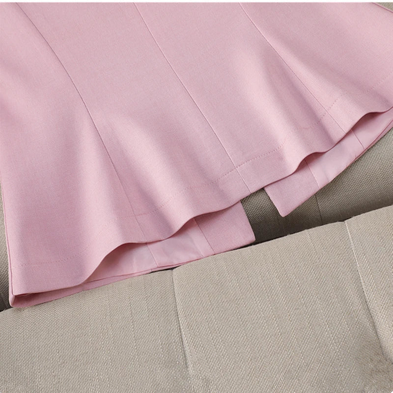 Women's Slim Fit Blazer Spring Summer Fashion Solid Color Single Button Jacket Office Lady Coat Top New Arrival 2025