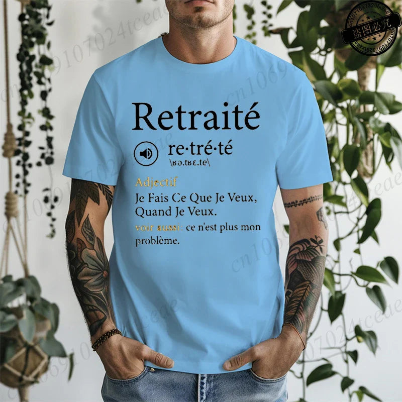 This Is No Longer My Problem Retirement T Shirt Harajuku Casual Fashion Loose Tee Tops Funny French Humnor Retired Papa T-shirt