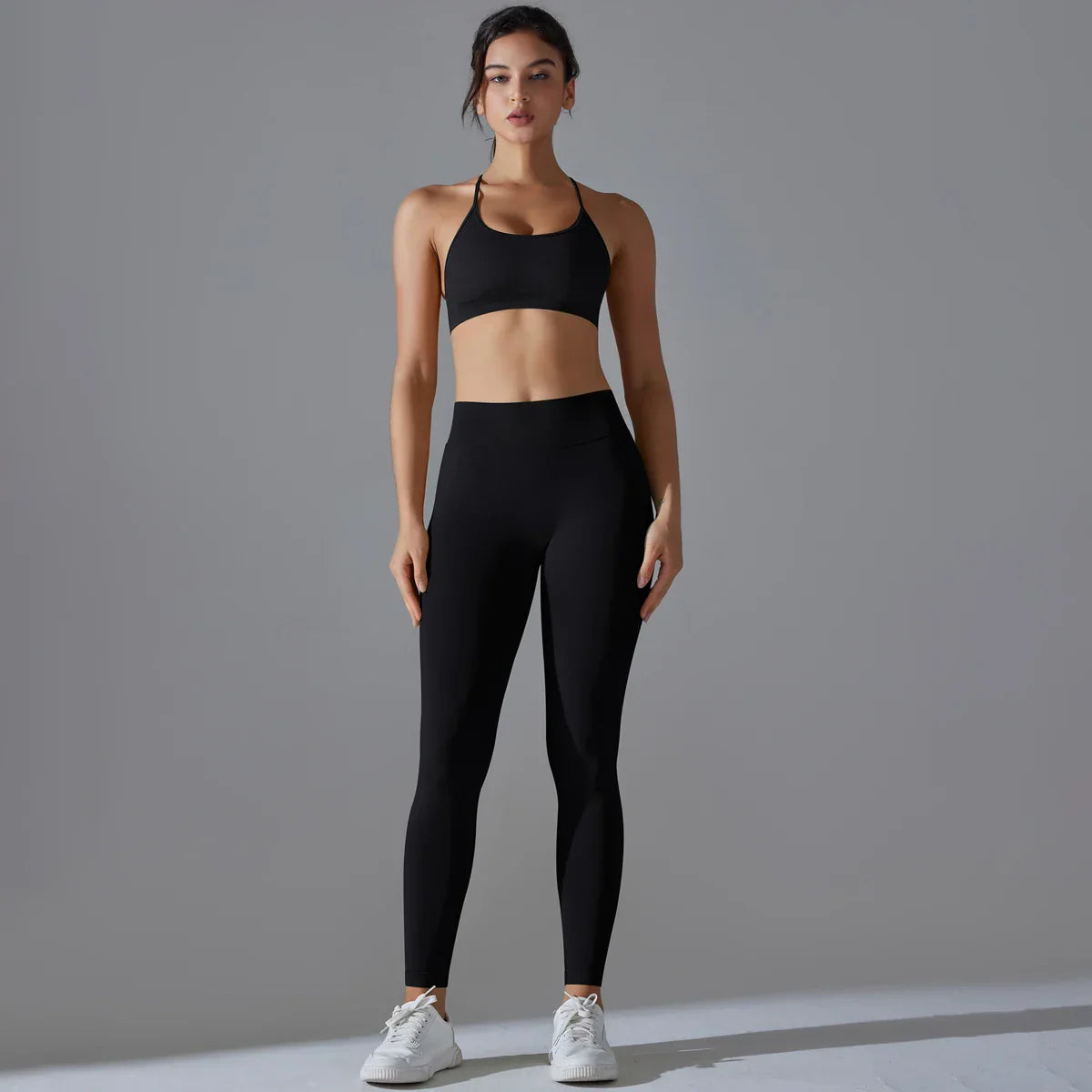 Ribbed Set Woman 2 Piece Seamless Yoga Set Gym Wear Push Up Sports Bra Leggings For Women Workout Outfit Sportswear Tracksuit