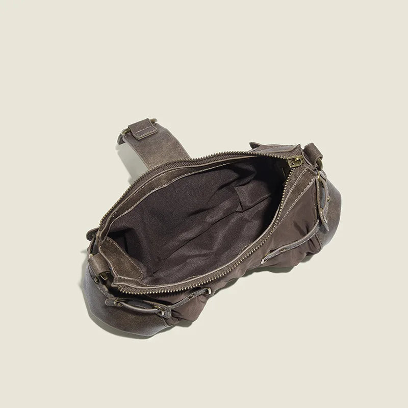 Vintage Rivet Armpit Bag Small PU Leather Shoulder Bags for Women Handbag Female Luxury Design Ladies Hand Bags Bolsa