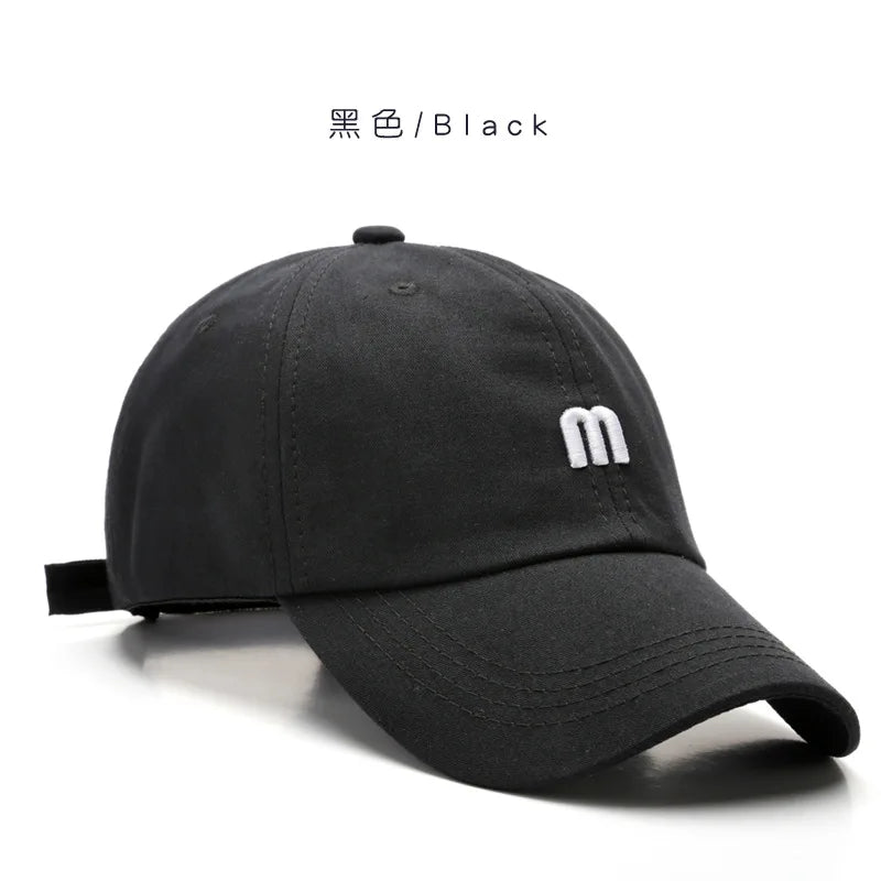 Fashion 100% Cotton Baseball Cap for Men and Women Letters Embroidered Snapback Hat Summer Sun Caps Unisex Casual Hip Hop Hats