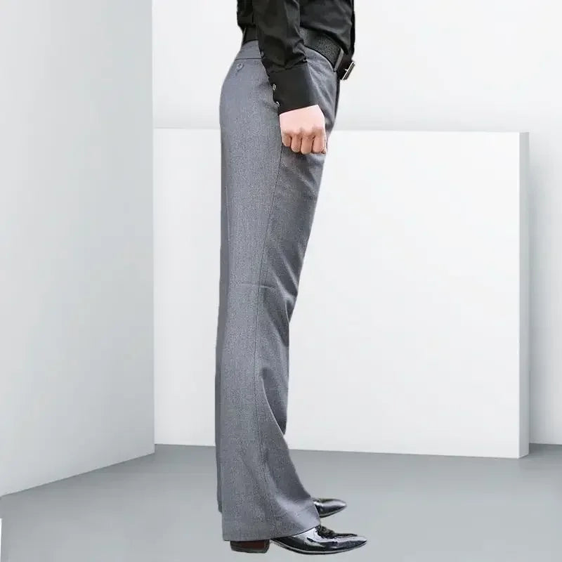 Brown Plus Big Size Male Suit Trousers Straight Men's Summer Pants Up Elegant 2025 Korean Style Clothes Classic Reviews Many