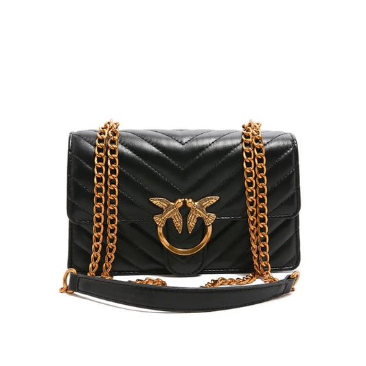 New Women Embroidered Swallow Small Square Bag Luxury Chain High End Versatile Shoulder Crossbody Bag Fashion Daily Casual Ladie