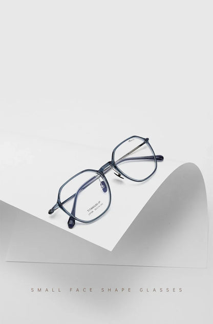 Geometric Personalized Polygonal Men's and Women's Simple Frames Blue Light Reading Glasses Customizable Prescription