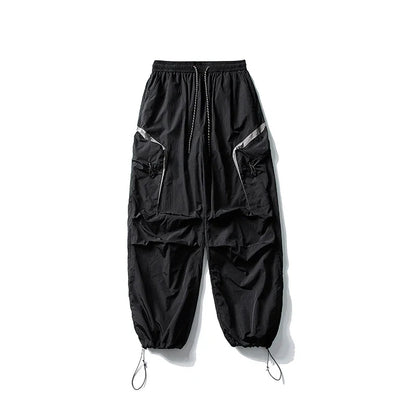 Autumn Hiking Pants Outdoor Patchwork Waterproof Mountaineering Zippered Trousers Male Elastic Waist Camping Fishing Cargo Pants