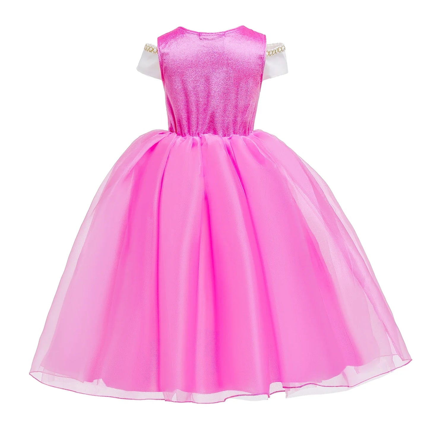 Girl Pink Dress Aurora Kids Cosplay Costume Princess Deluxe Outfit Children Birthday Party Elegant Ball Gown Fairy Disguise Sets