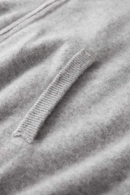 2025 New Men Knitted Plane Hooded Cardigan Cashmere Sweater Zipper Design Pocket Decoration High quality Thick Warmth Hoodie
