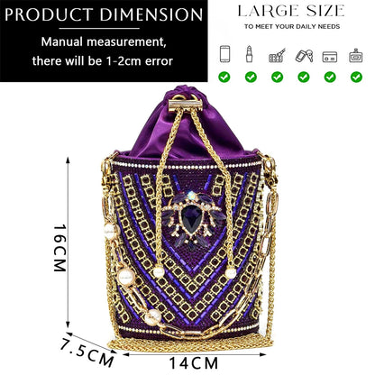 Nigerian Heel Party for Women Red Color Shoes and Bag Set Rhinestone Handbag Italian Design Wedding INS 2024