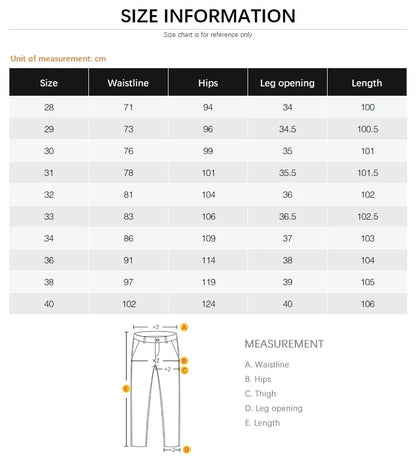 Spring New Men's Casual Jeans Fashion Korean Elastic Cotton Denim Pants Youth Trend Solid Color Fit Straight Trousers