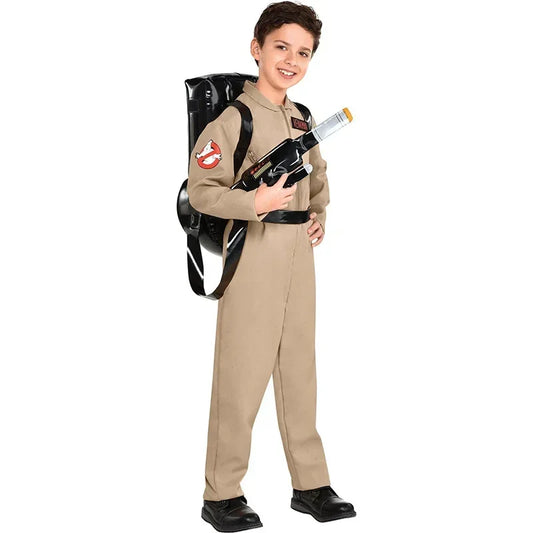 Halloween Father Ghostbusters costume theme cosplay Halloween uniform jumpsuit bag ideal adult gift