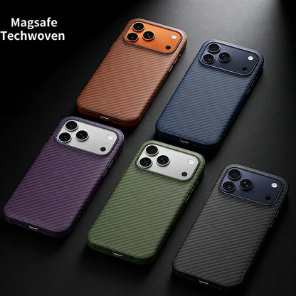 Official 1:1 High Quality Technology Woven Case for IPhone 17 Pro Max for Magsafe Wireless Charging Protect Cover Animation Case