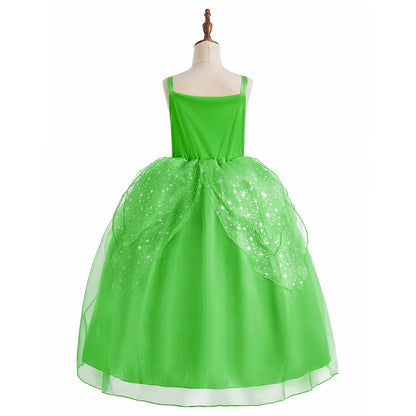 Girls Elsa Anna Dress Children Princess Carnival Dress Kids Jasmine Rapunzel Pageant Flower Disguise Birthday Cosplay Costume