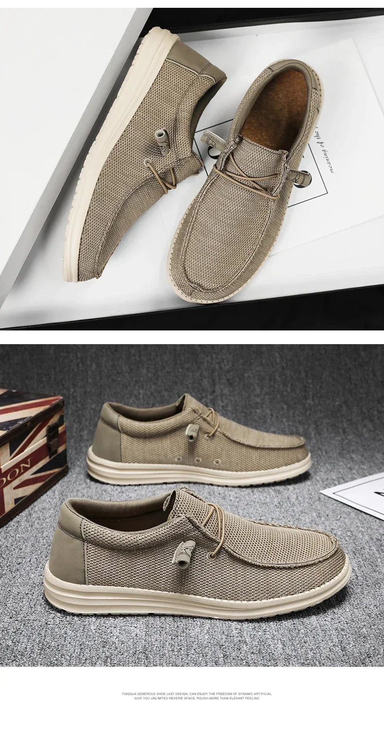 Canvas Shoes Men Casual Slip on Shoes Alpargatas Hombre Moccasins Mocassin Homme Lightweight Breathable Plus Big Size 50