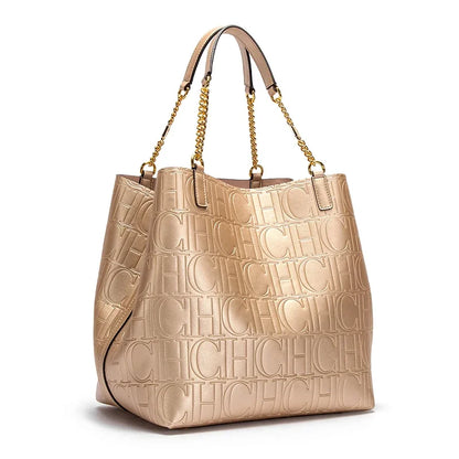 Women's Tote Bag 2024 New Steel Embossed Handbag Large Capacity Business Storage Bag