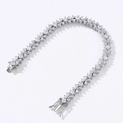 D Color Butterfly Shape Moissanite Tennis Bracelet For Women Man S925 Sterling Silver Sparkling Hand Chain Fine Jewelry