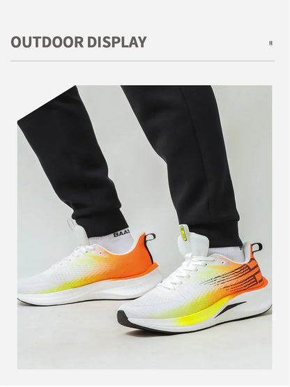 Men Jogging Sports Shoes Carbon Plate Professional Cushioning Sneakers Male Outdoor Breathable Non Slip Running Shoes