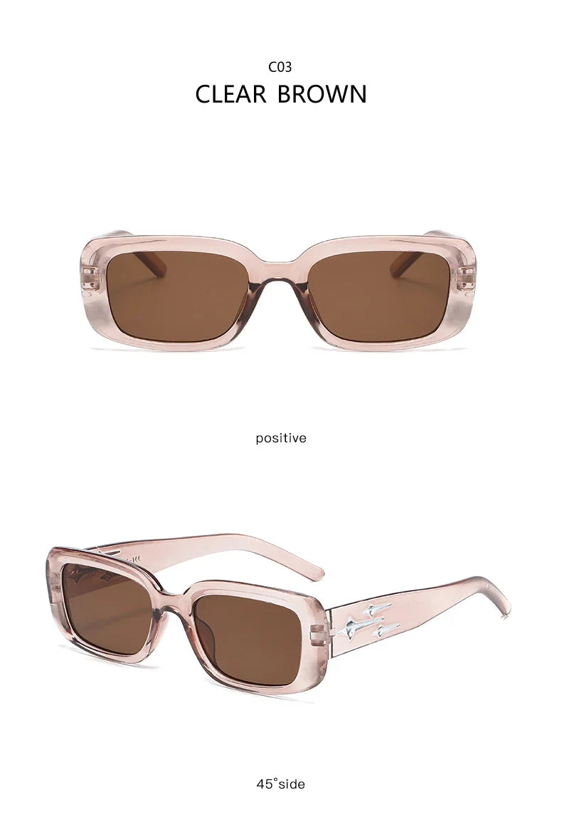 Cycling Retro Y2K Style Small Square Sunglasses Women kitten Eye Sunglasses Fashion Colorful Mirror Goggles Punk Suns Glasses