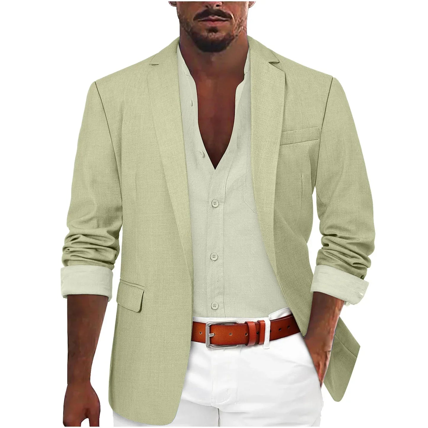 2026 Fashion Men's Clothing Business Casual Blazer Coats Classic Single Button Slim Fit Suit Jackets Elegant Gentleman Suit Tops