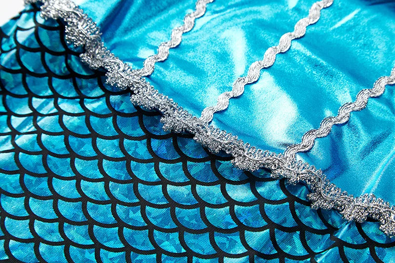 2-10Y Little Kid Mermaid Inspired Princess Clothing Pageant Fairy Role Playing Girl Birthday Party Dress Halloween Siren Cosplay