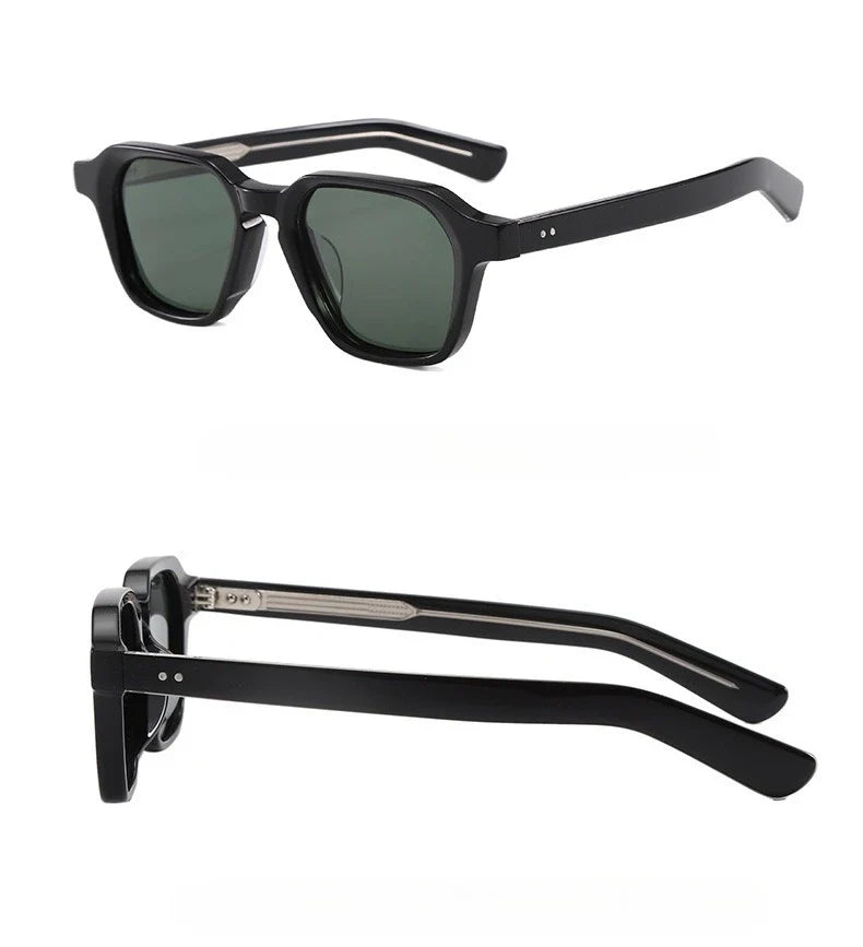 Fashion New Square Polarized Men Sunglasses High-end Acetate Women Outdoor Driving UV400 Sun Glasses Support Prescription Lenses