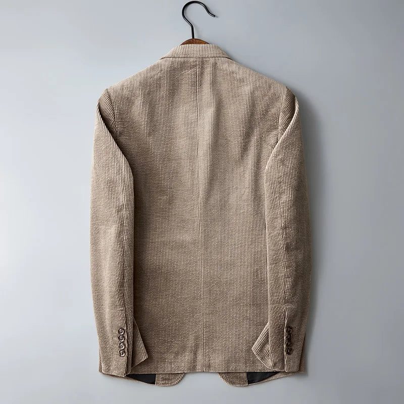 Autumn Winter 2025 New Korean Version of Fashion Handsome Men Young Slim Casual Corduroy Suit Cotton Corduroy Suit Jacket  M-4XL