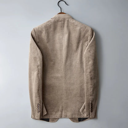Autumn Winter 2025 New Korean Version of Fashion Handsome Men Young Slim Casual Corduroy Suit Cotton Corduroy Suit Jacket  M-4XL