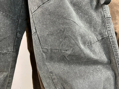 High Quality Snow Wash Distressed Cargo Pants Men Korean Fashion Plus Size Harem Pants Streetwear Joggers Casual Baggy Trousers