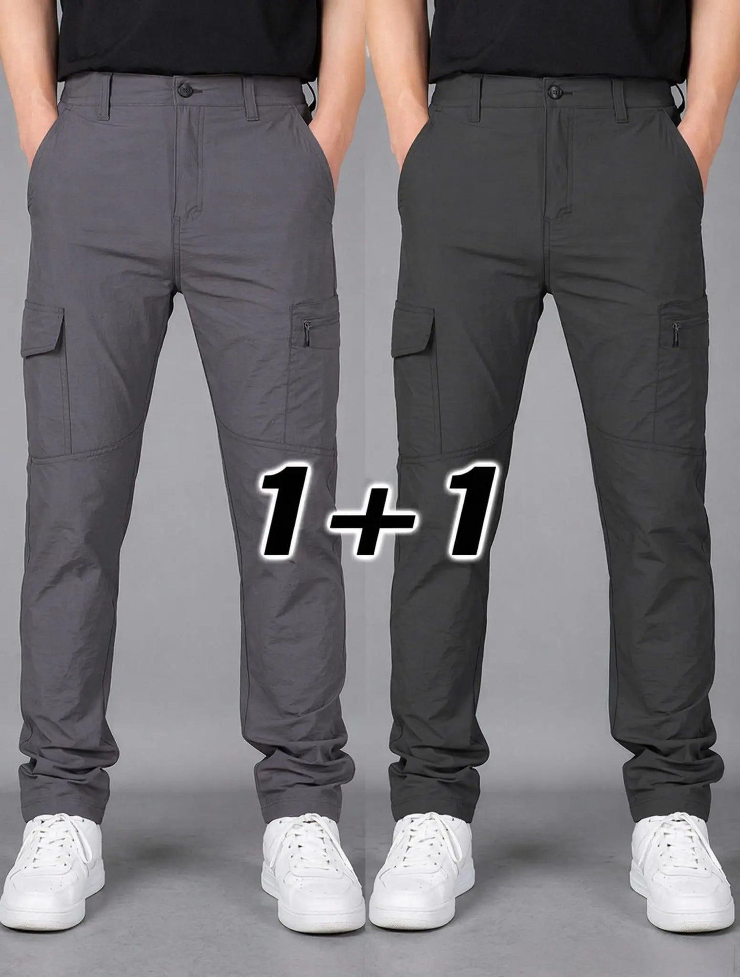 Military Tactical Pants Cargo Men Waterproof  2pieces Casual Pants Wear-resistant Multi-pocket Outdoor Hiking Work Trousers Male