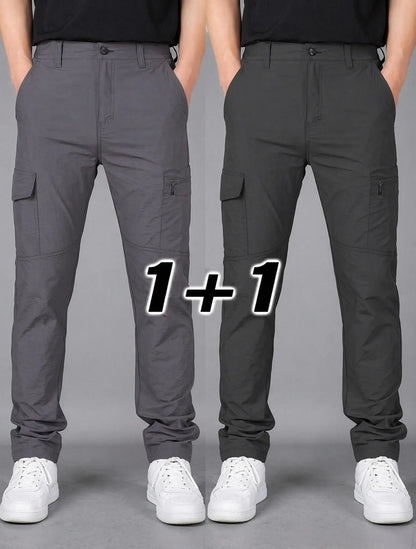 Military Tactical Pants Cargo Men Waterproof  2pieces Casual Pants Wear-resistant Multi-pocket Outdoor Hiking Work Trousers Male