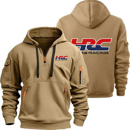 HRC Logo Racing Team Men's Half-zip Hoodie Spring and Autumn Men's Sweatshirt 2025 Sports Men's Pullover Clothes
