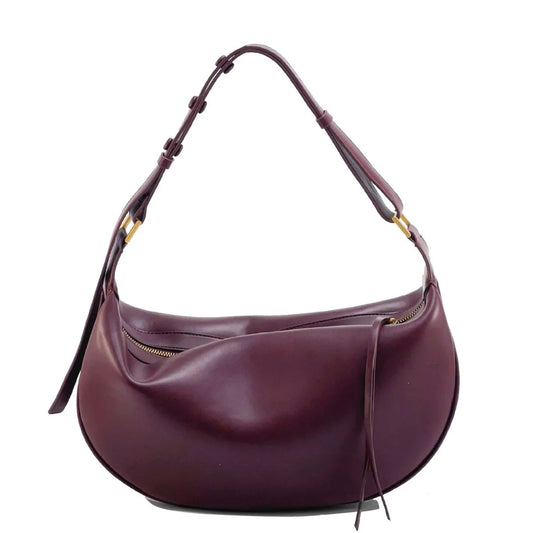 Dumpling Crescent Armpit Bag for Women Large Capacity Shoulder Bags FashionPU Leather Crossbody Bags Trendy Purse Handbag