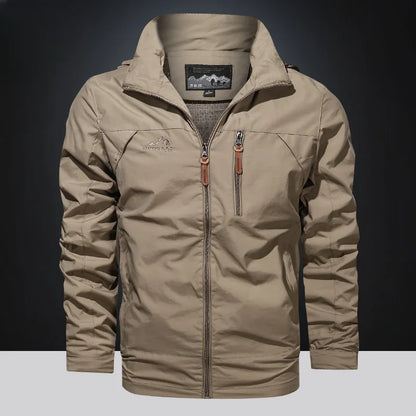 Windbreaker Men Tactical Jacket Waterproof Outdoor Hooded Coat Sports Military Field Climbing Thin Outwear Streetwear Coat